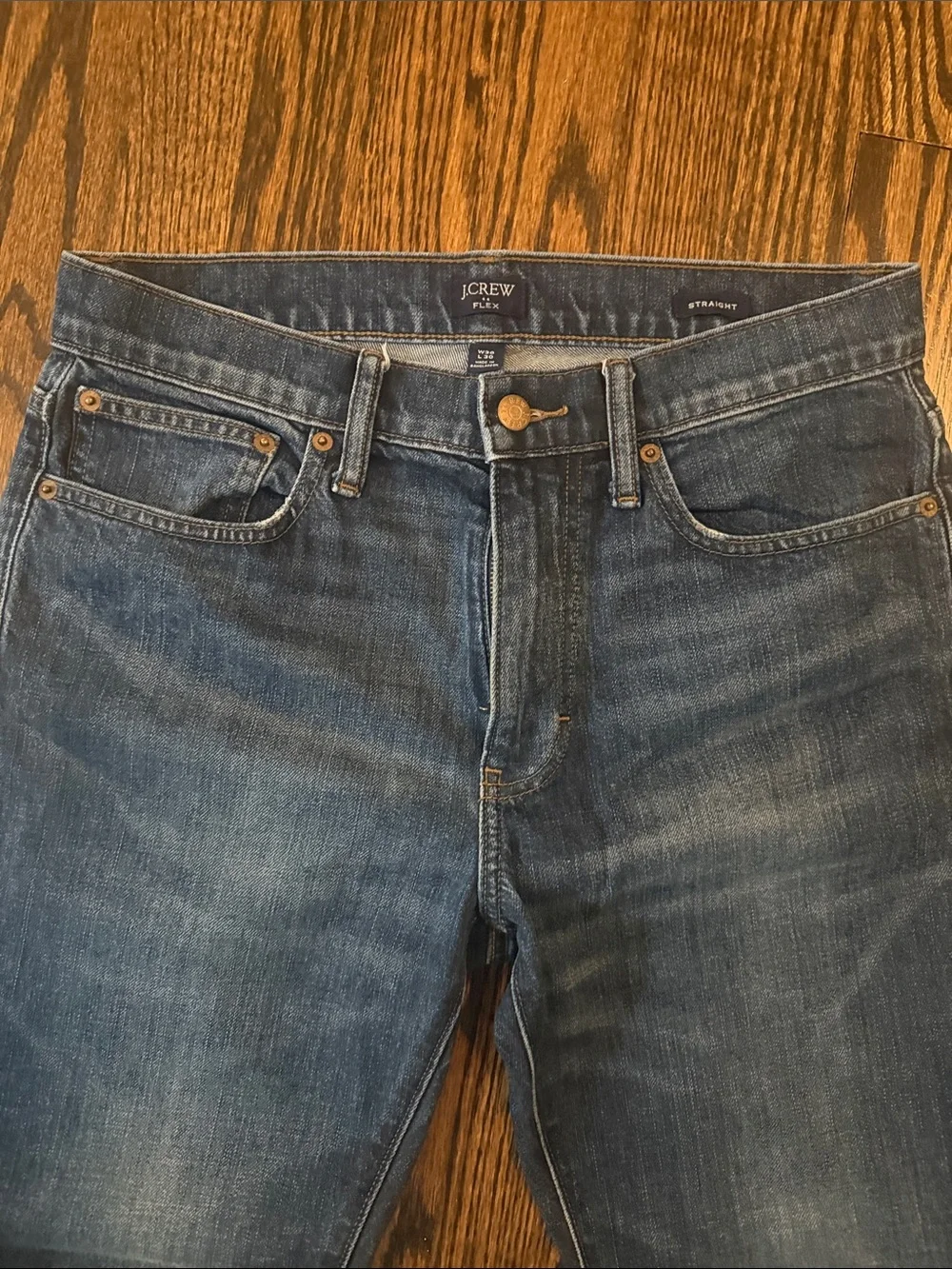J. Crew Men's Slim Straight Jeans in Medium Blue Wash 30W x 30L